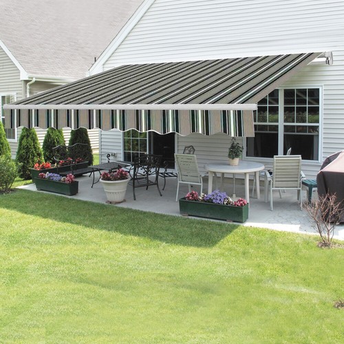 Retractable manual awning - retractable,