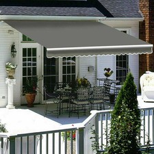 Grey- Retractable Awning